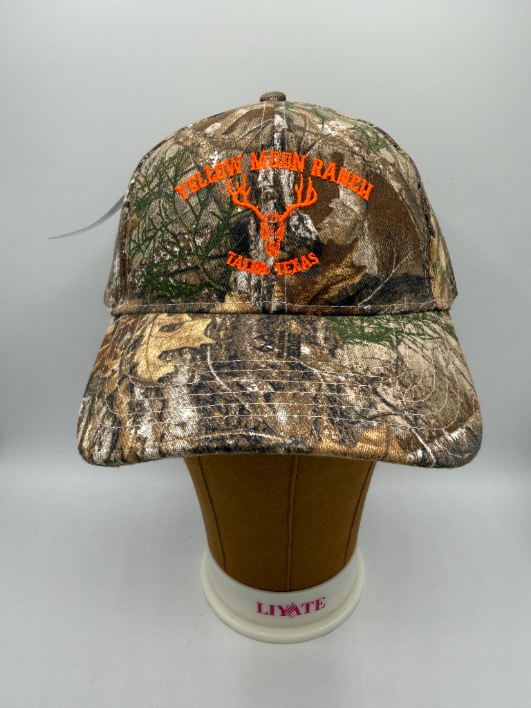 Yellow Moon Ranch Mule Texas Camo Hunting Hat Cap Flex Strap Nwt